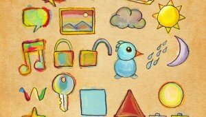 watercolor icons