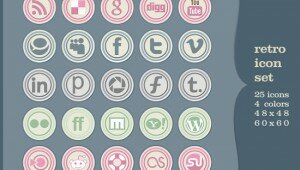 social retro icons