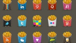 french fries social icons