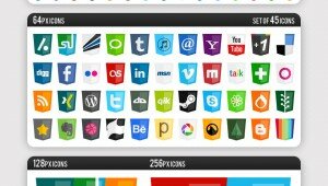 Modern Web Social Icons