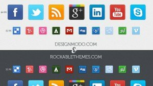 social media bookmarking icon set