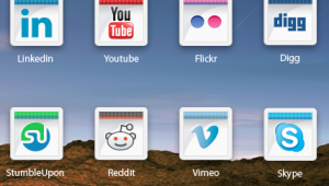 squared social sharing icons