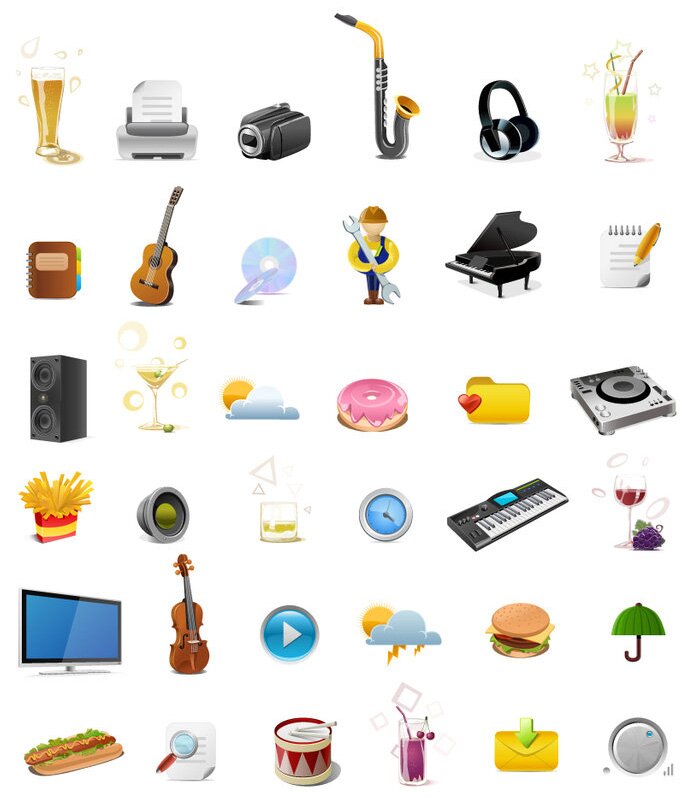 Stock web icons
