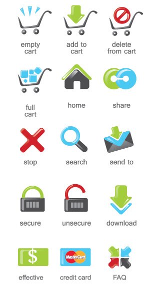 Vector e-commerce icons
