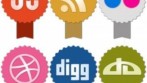 sharing badges icons