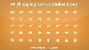 shopping cart and basket icons