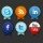 social badges share icons