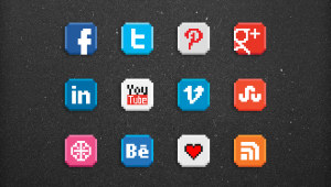 8-bit social icons