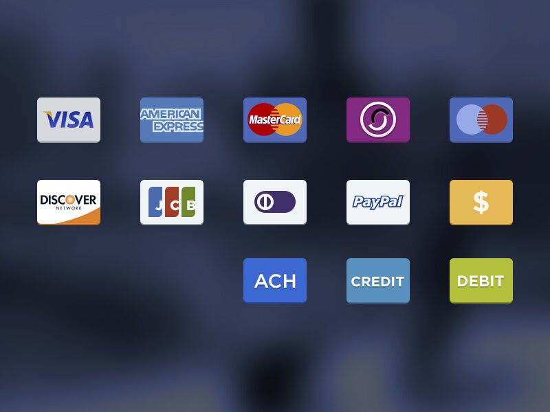 Payment options icons